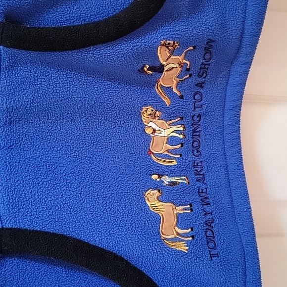 DUBLIN EQUESTRIAN💙 FLEECE- Horse 🐎 show Embroidery WARM & COZY - Picture 3 of 11